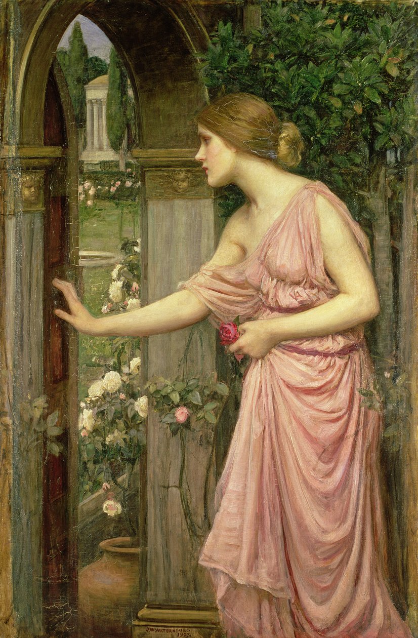 Psyyke astumassa Cupidon puutarhaan, 1903 tekijältä John William Waterhouse