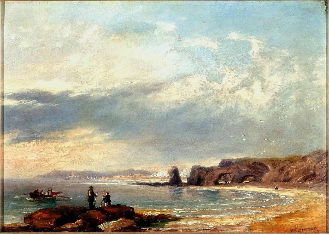 Marsden Rocks, Sunderland, 1847 tekijältä John Wilson Carmichael