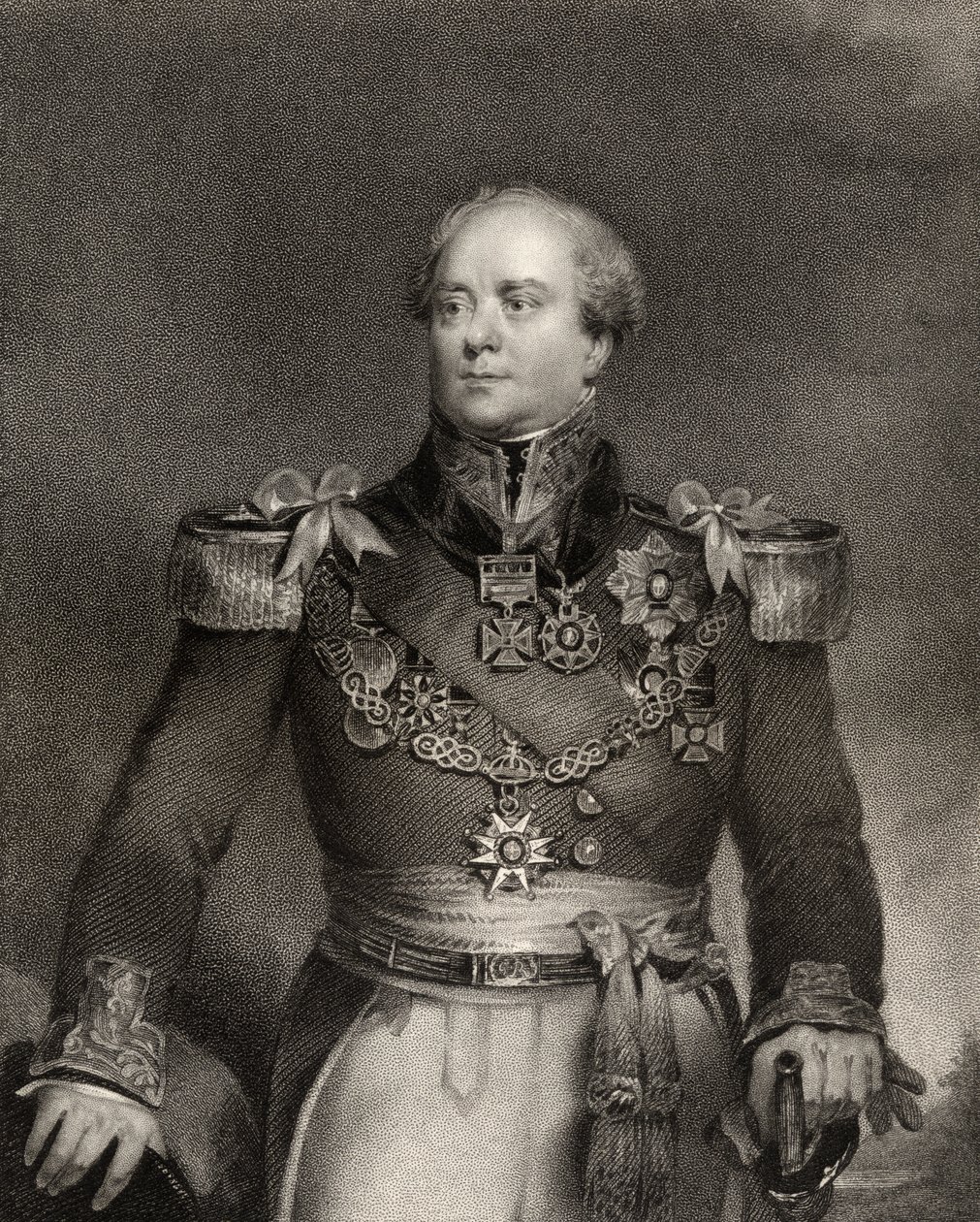 Sir Archibald Campbell, 1. Baronet, kaiverrus John Cochran (fl.1821-65), National Portrait Gallerysta, osa IV, julkaistu noin 1835 tekijältä John Wood