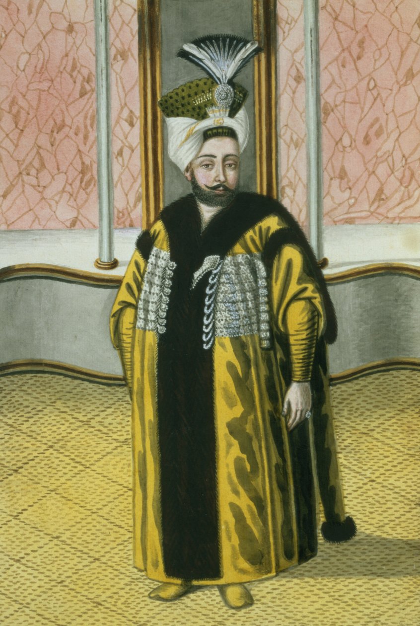Mustapha IV (1779-1808) Sulttaani 1807-8, sarjasta "Turkin keisarien muotokuvia", 1808 tekijältä John Young