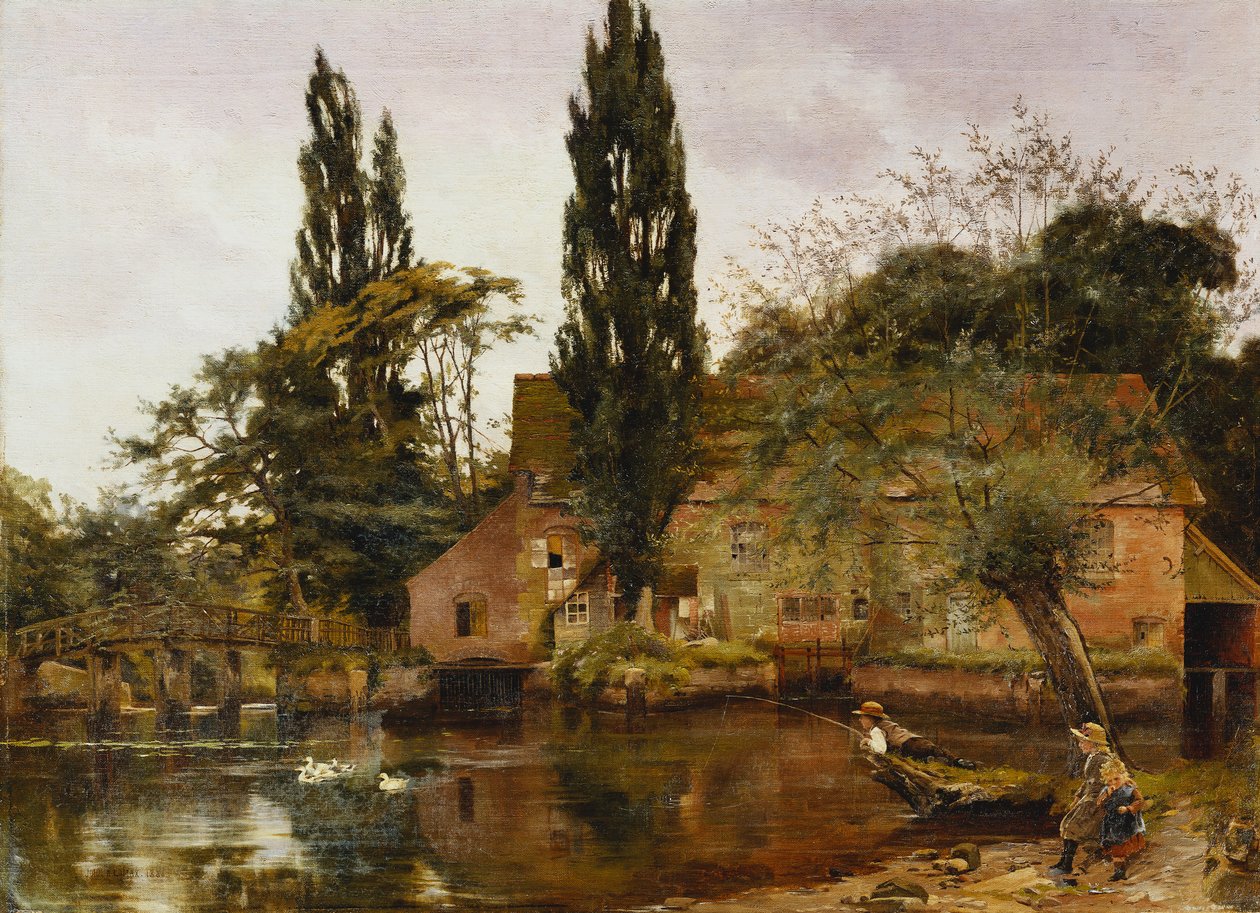 Mill on the Avon, 1886 tekijältä John Arthur Lomax