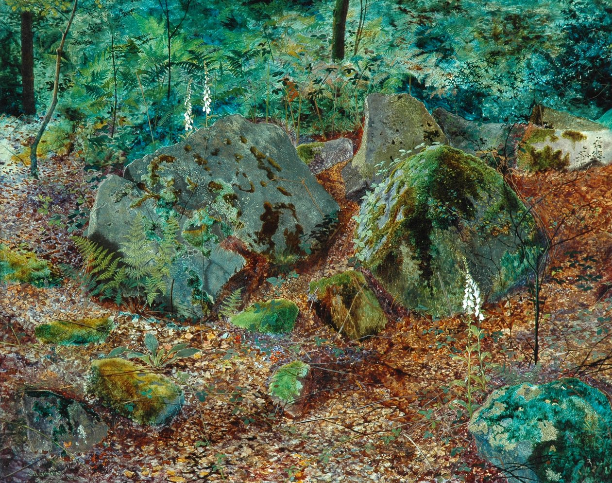 Mossy Glen, 1864 tekijältä John Atkinson Grimshaw