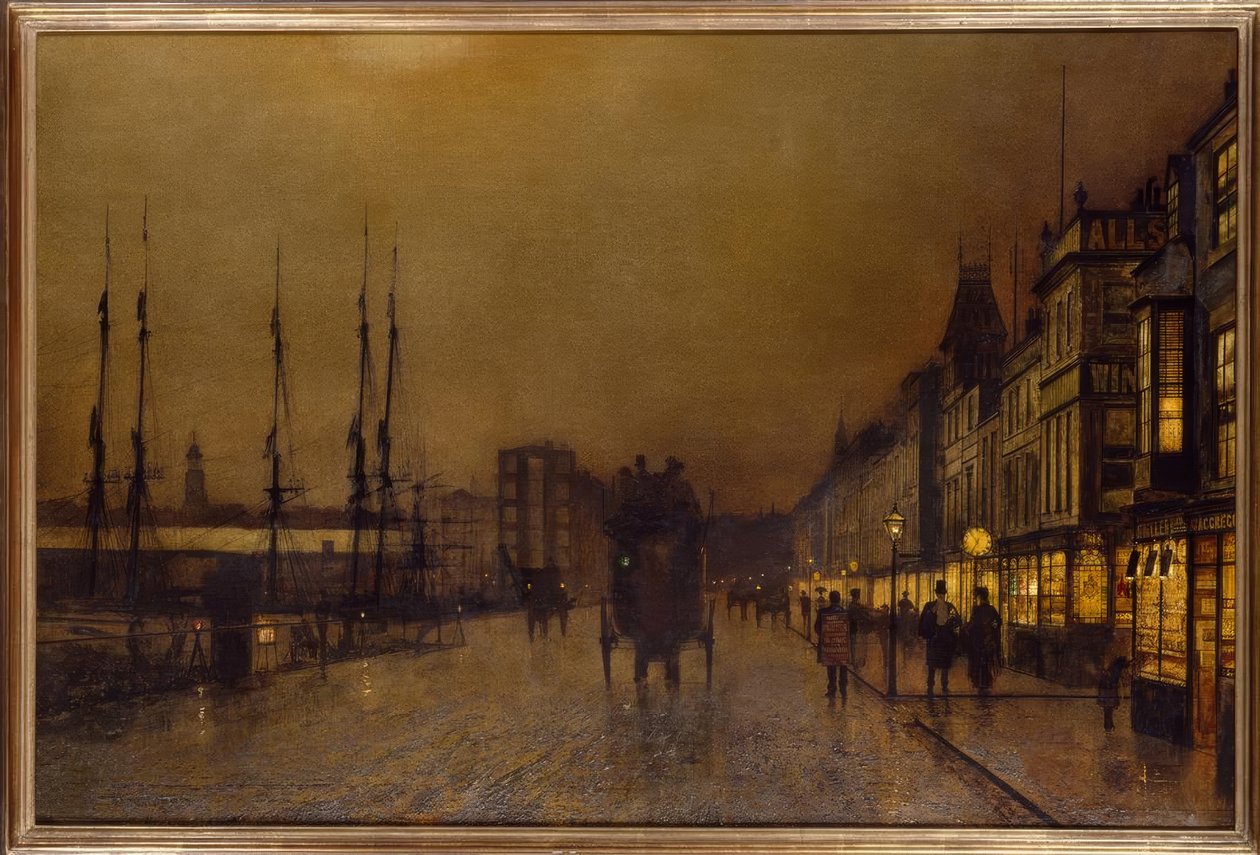 J.A.Grimshaw, Glasgow / Gemälde tekijältä John Atkinson Grimshaw
