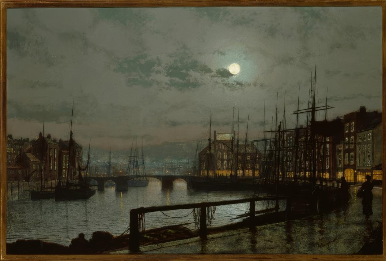 J.A.Grimshaw, Whitby / Gemälde, 1883 tekijältä John Atkinson Grimshaw