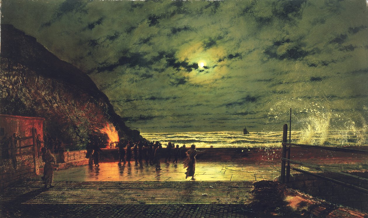 Harbour Flare, 1879 tekijältä John Atkinson Grimshaw