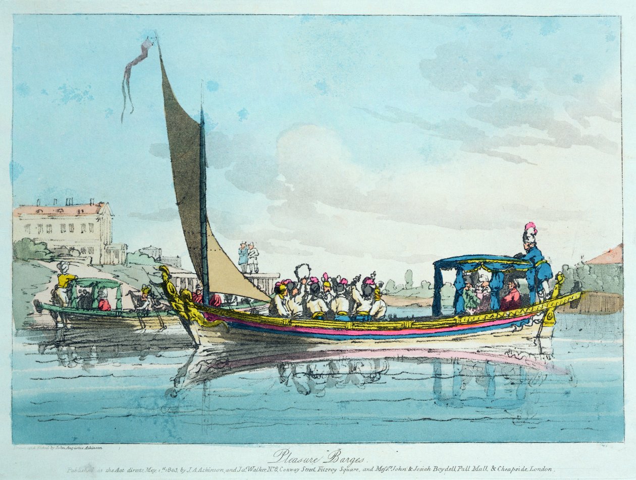 Pleasure Barges, 1803 tekijältä John Augustus Atkinson