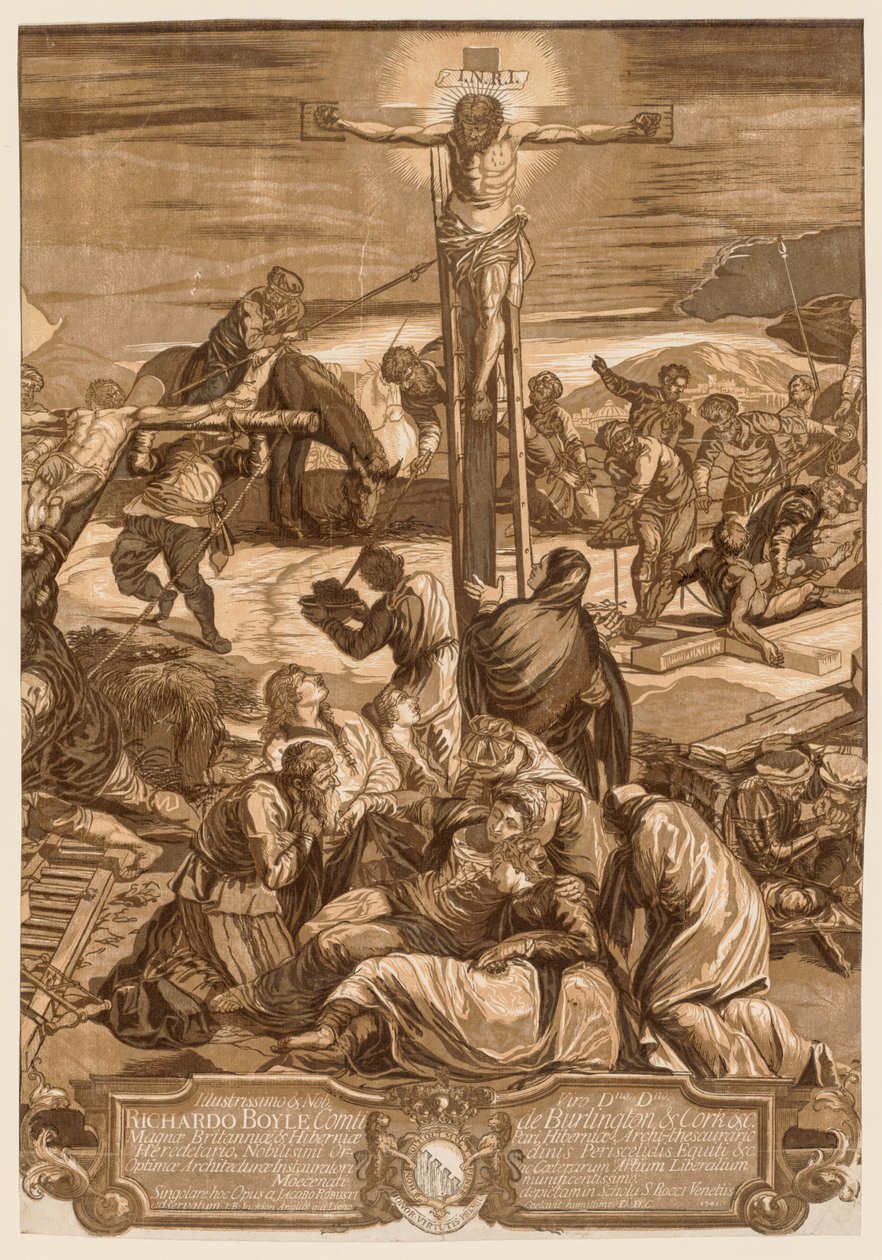 Ristiinnaulitseminen, 1741. tekijältä John Baptist Jackson