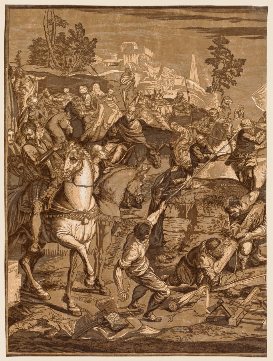 Ristiinnaulitseminen, 1741. tekijältä John Baptist Jackson