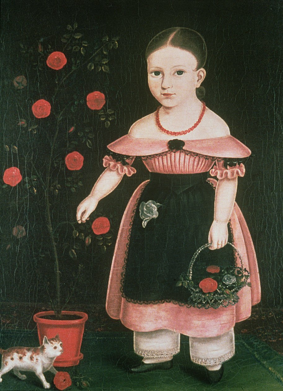Pieni tyttö laventelissa, n. 1840 tekijältä John Bradley