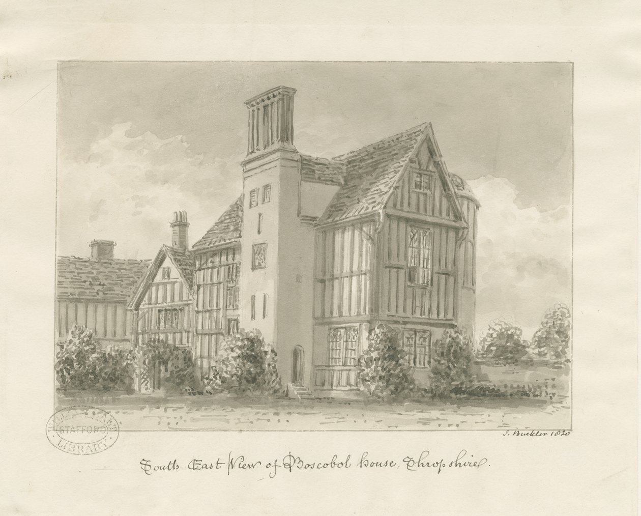 Boscobel House: seepiapesu tekijältä John Buckler