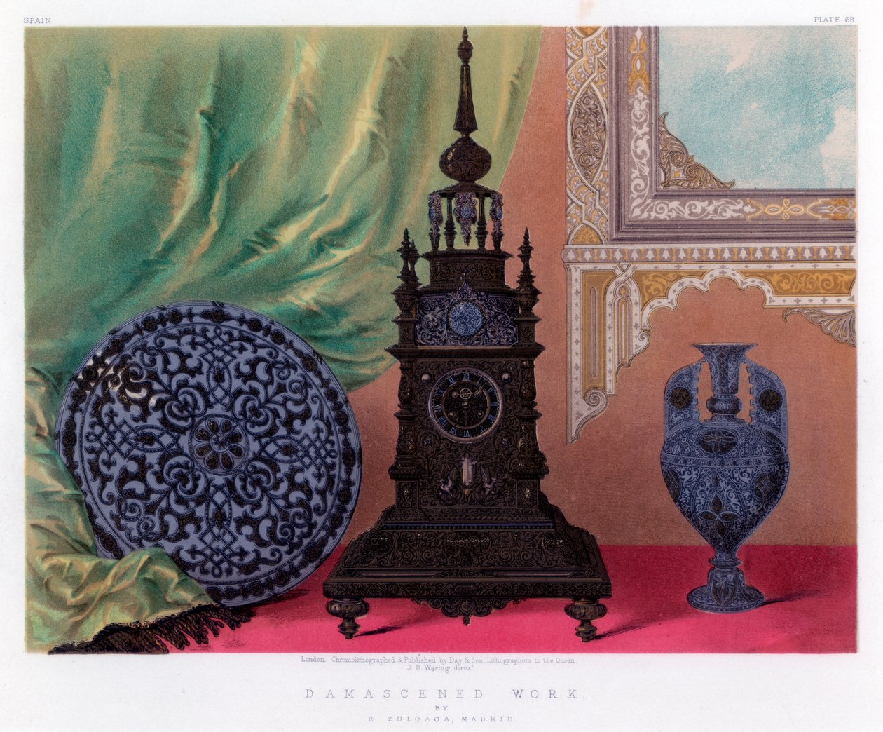 Damascened Work, 1800-luku. tekijältä John Burley Waring