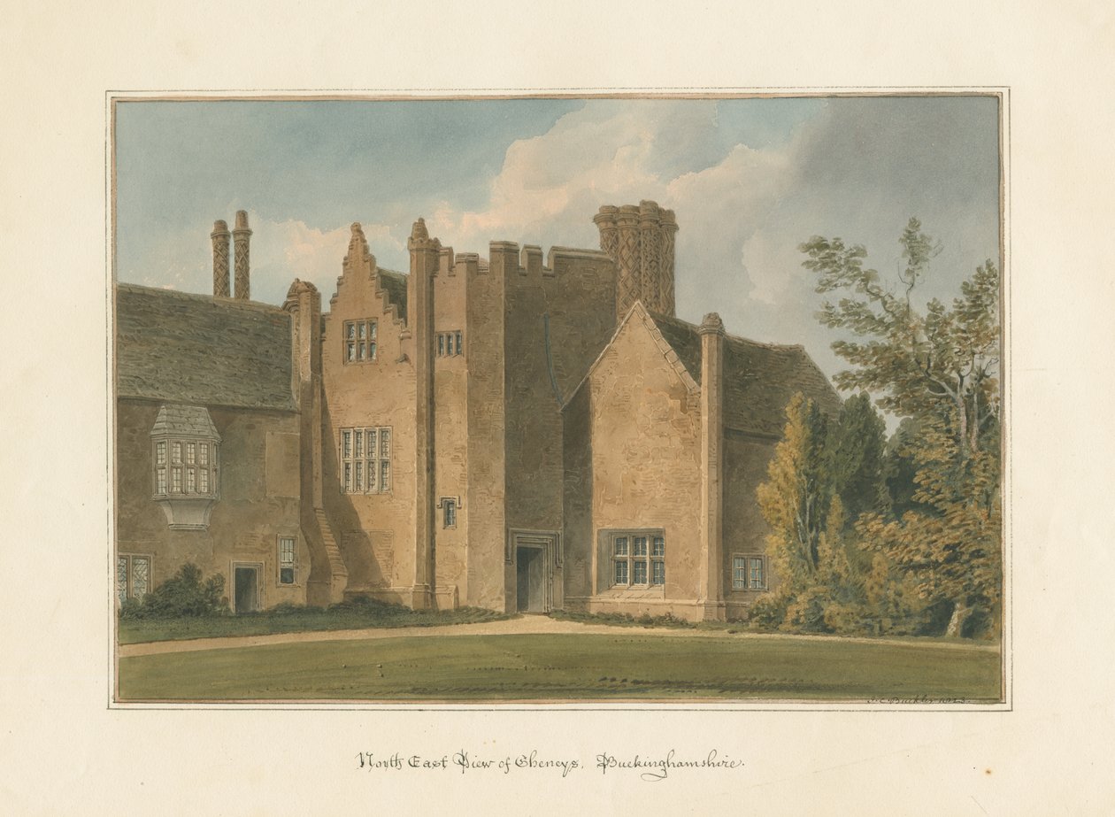 Buckinghamshire - Chenies Hall, 1823 tekijältä John Chessell Buckler