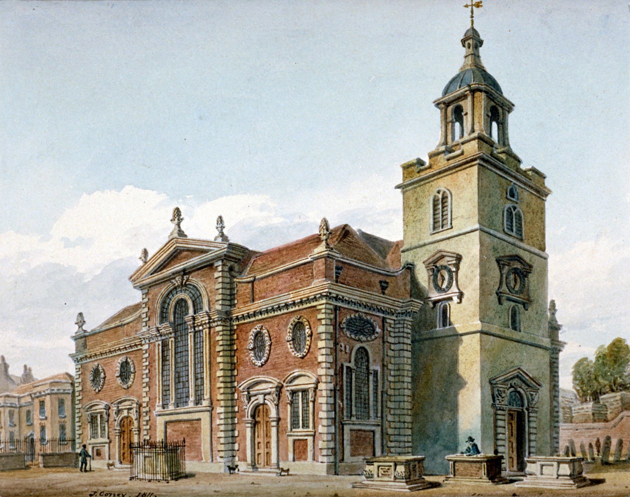 Pyhän Marian kirkko, Whitechapel, Lontoo, 1811 tekijältä John Coney