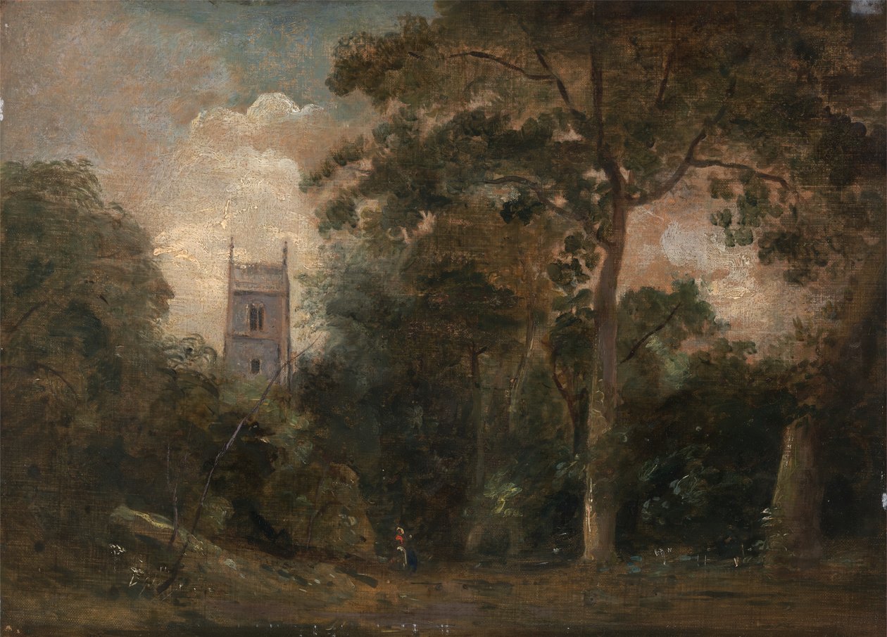Kirkko puissa, n. 1800. tekijältä John Constable
