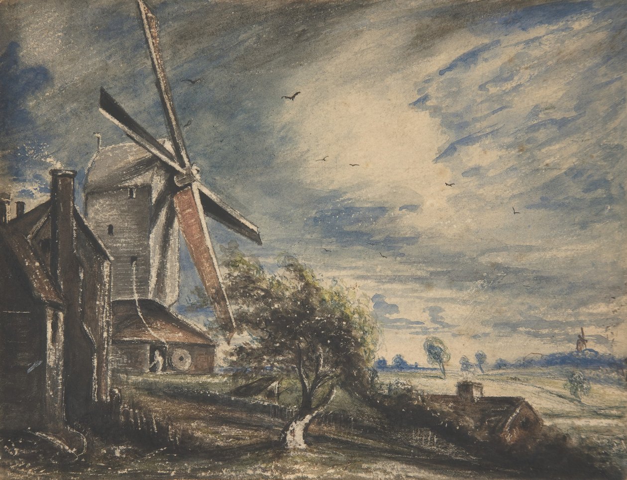Mylly lähellä Colchesteria, 1833. tekijältä John Constable