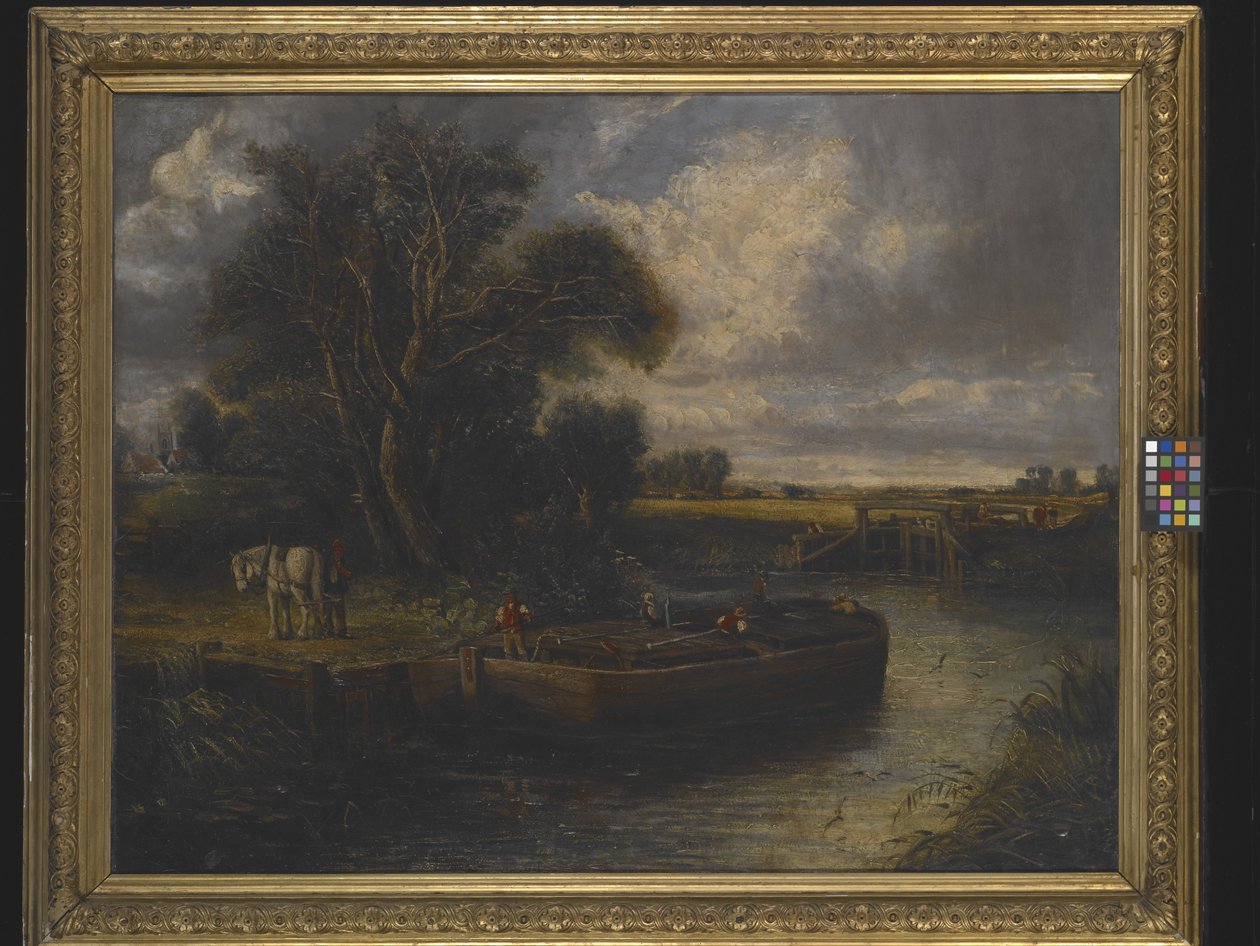 Proomu kanavalla (öljy kankaalle) tekijältä John Constable