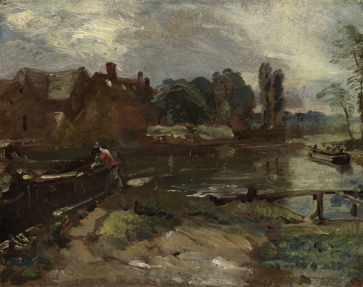 Flatford Mill from the Lock, n. 1810 tekijältä John Constable