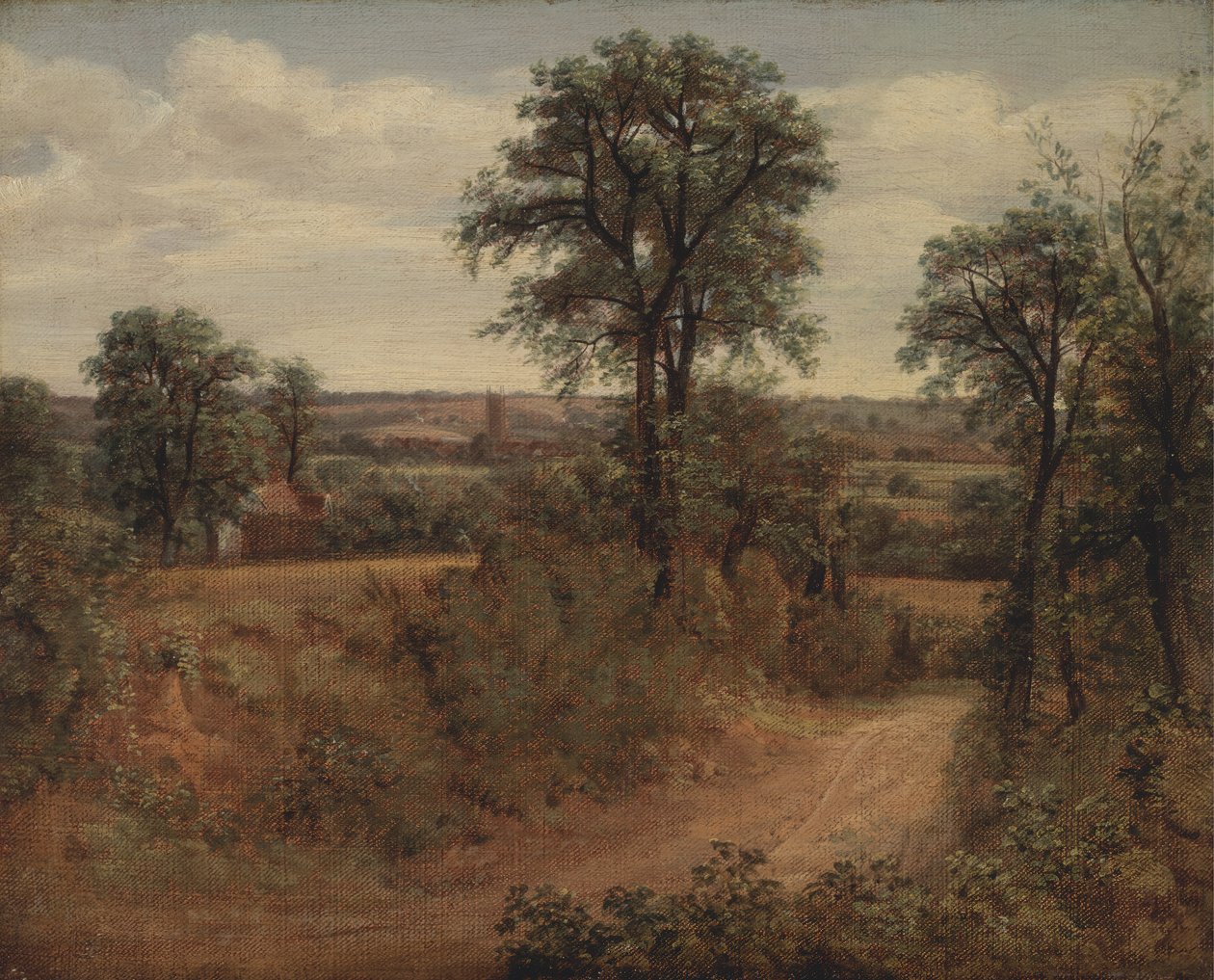 Lane lähellä Dedhamia, 1802. tekijältä John Constable