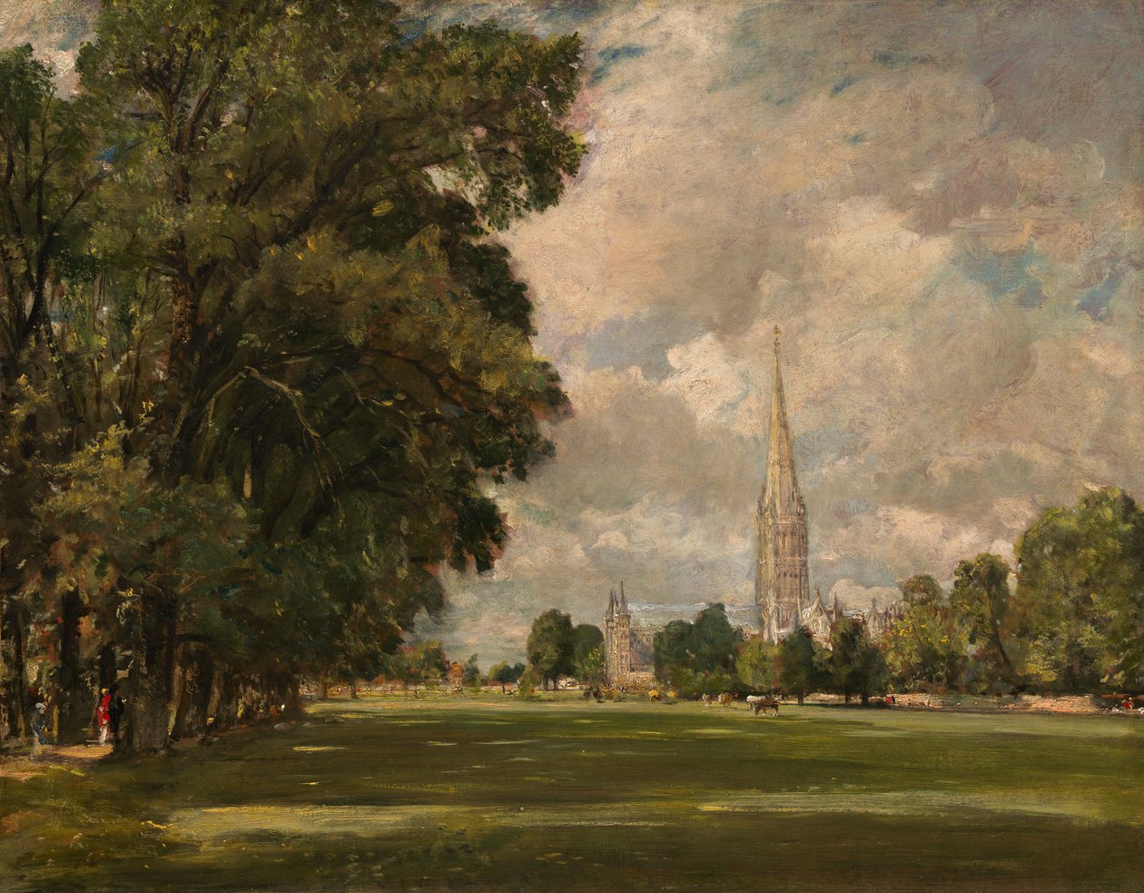 Salisburyn katedraali Lower Marsh Closesta, 1820. tekijältä John Constable