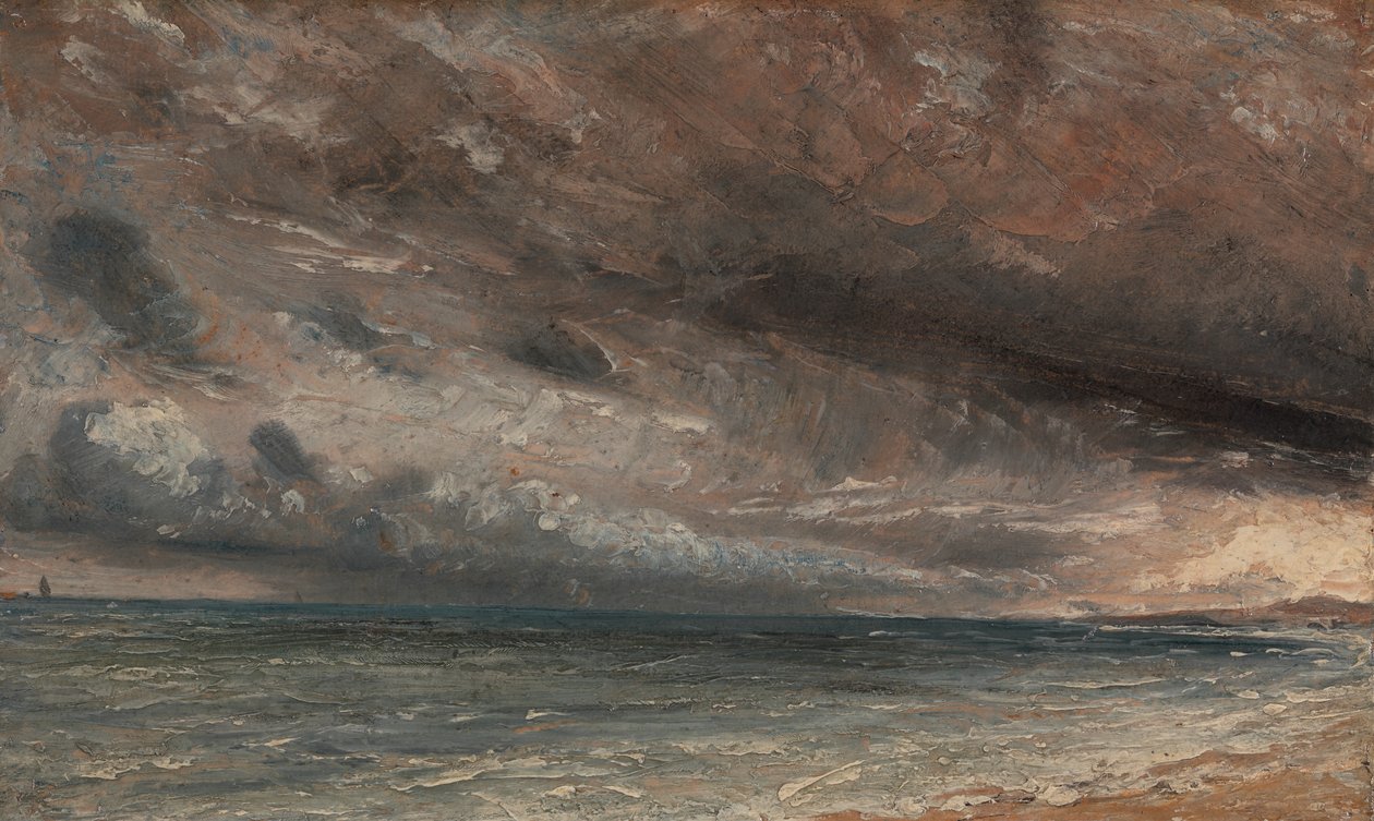 Myrskyinen meri, Brighton, n. 1828. tekijältä John Constable