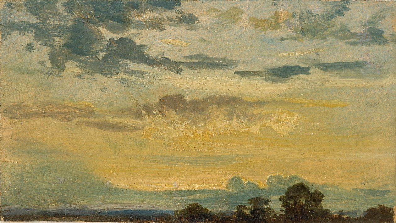 Kesäinen auringonlasku, 1800-luvun alku tekijältä John Constable