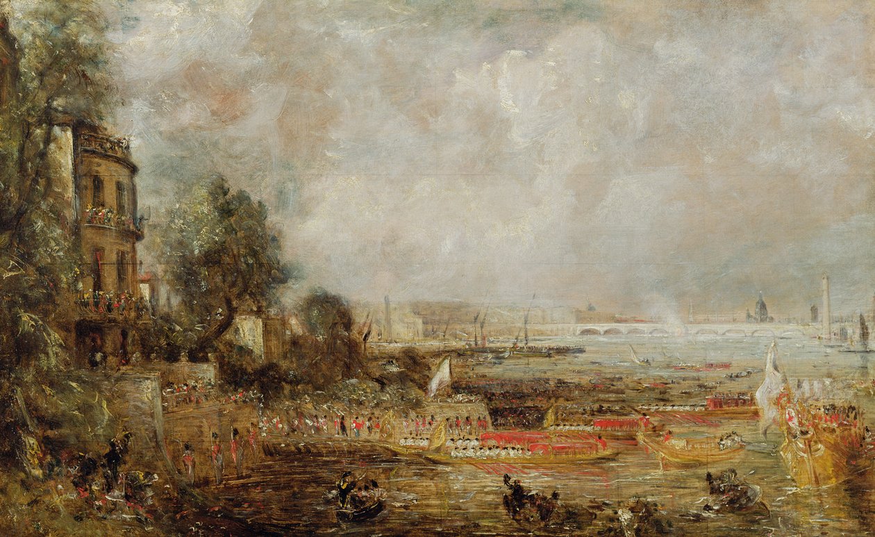 Waterloon sillan avajaiset, noin 1829-31. tekijältä John Constable