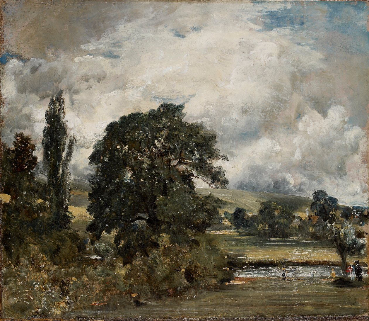 Water Meadows lähellä Salisburyä, 1820-1829 tekijältä John Constable