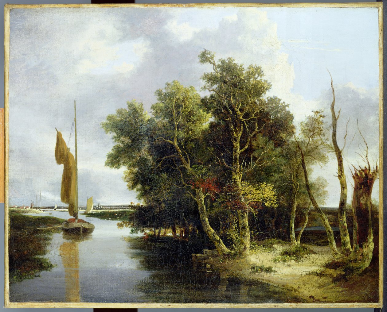 Wherries on the Yare (öljy kankaalle) tekijältä John Crome