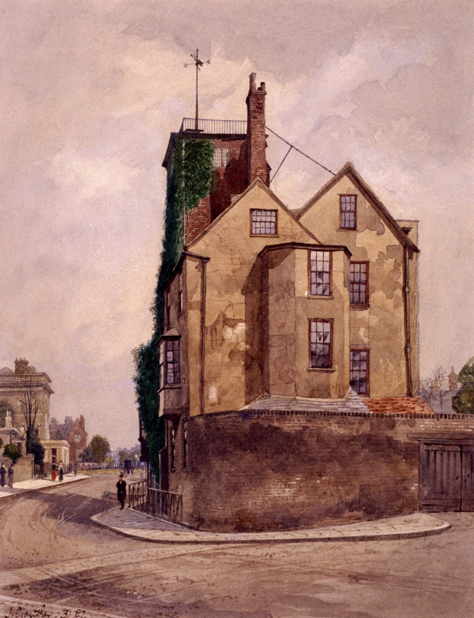 Canonbury Tower, Islington, Lontoo, 1887 tekijältä John Crowther