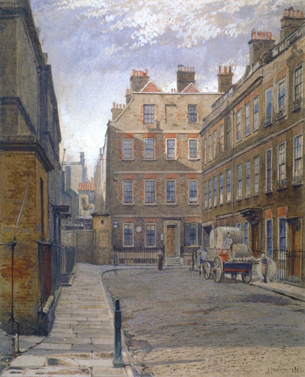 Gough Square, Lontoo, 1881 tekijältä John Crowther