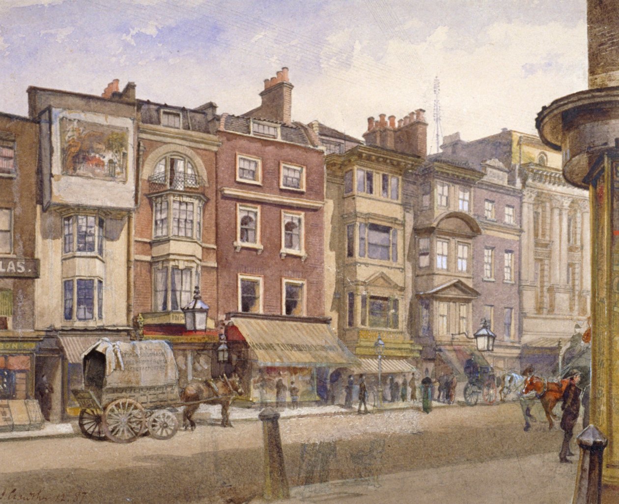 Nos 412-418 Strand, Westminster, Lontoo, 1887 tekijältä John Crowther
