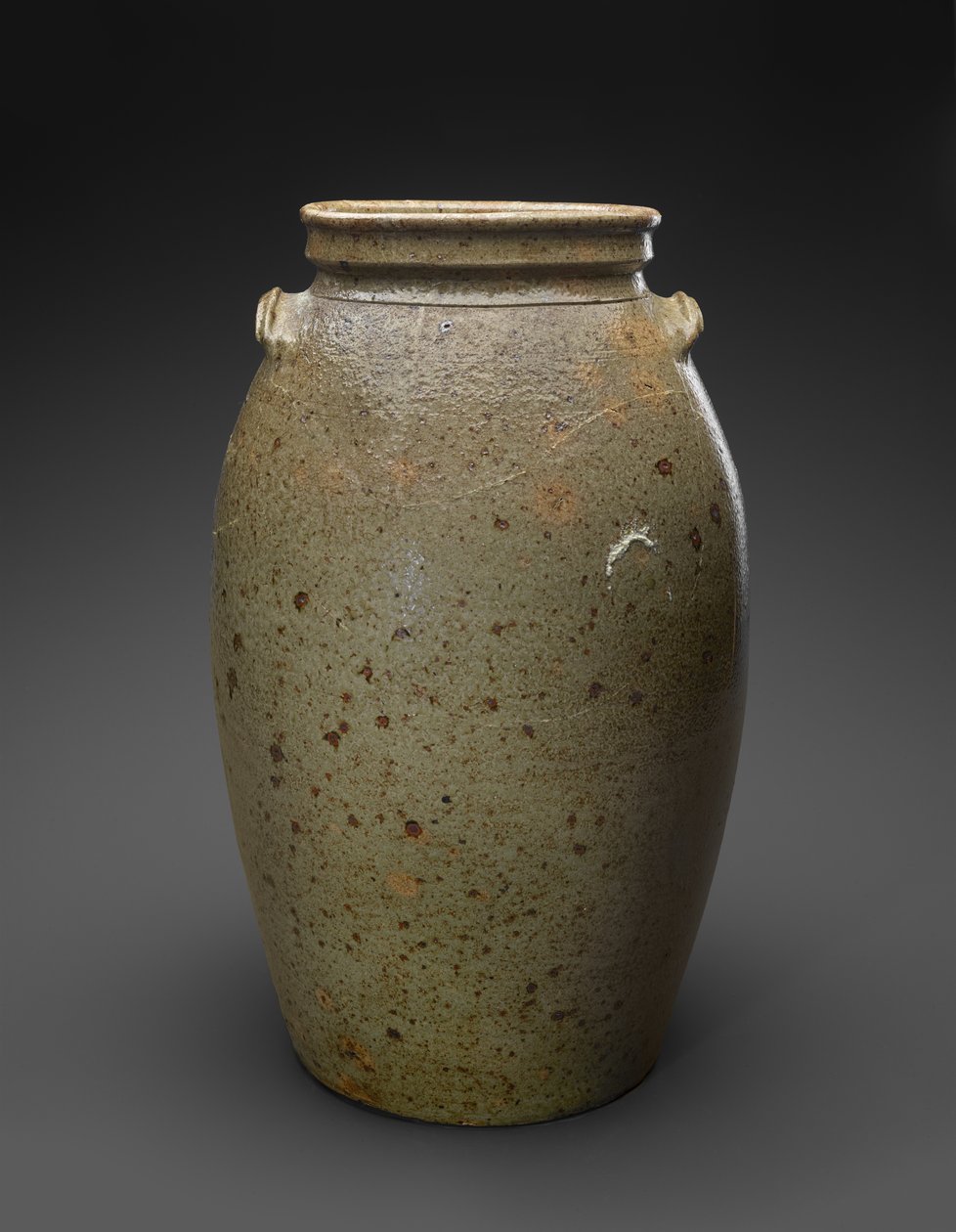 Churn, c. 1850-1883 (alkalilasitettu kivitavara) tekijältä John Davis (attr.to) Leopard