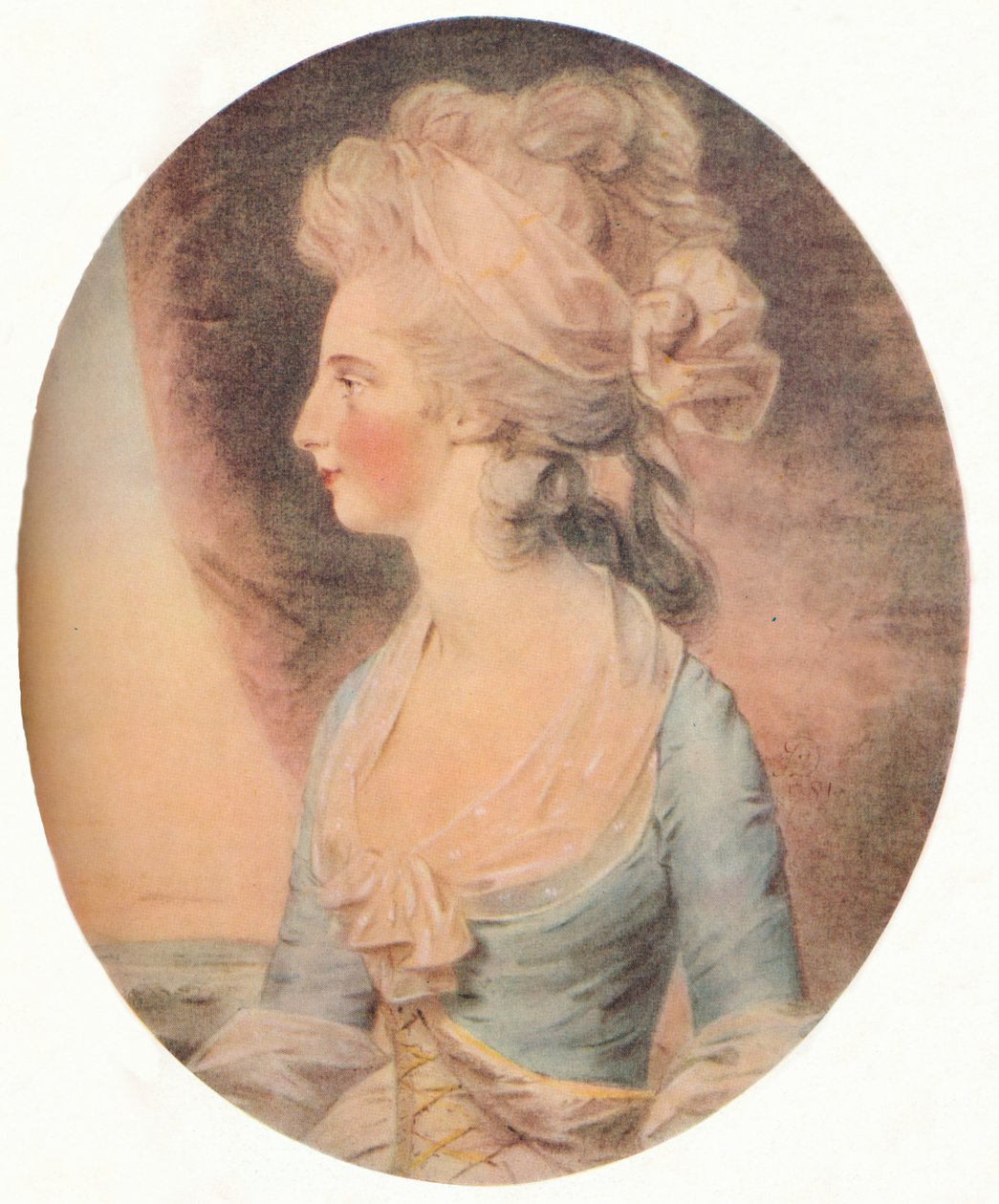 Mary Isabella, Rutlandin herttuatar, v. 1781 tekijältä John Downman