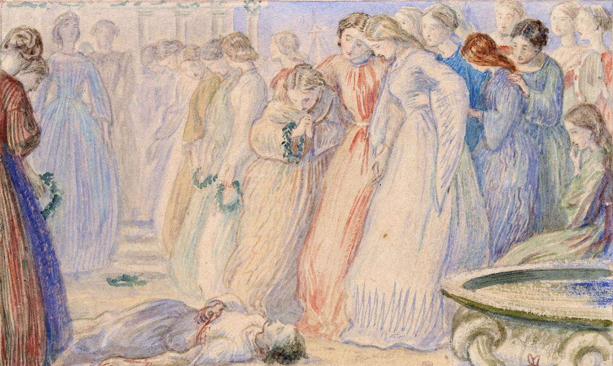 Iphis ja Anaxarete, 1800-luvun loppu tekijältä John Everett Millais