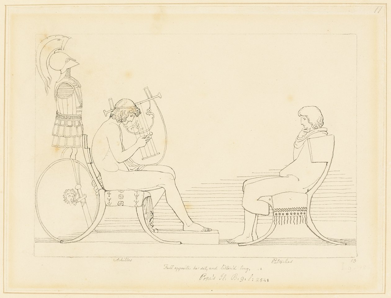 Akilles ja Patroklos tekijältä John Flaxman