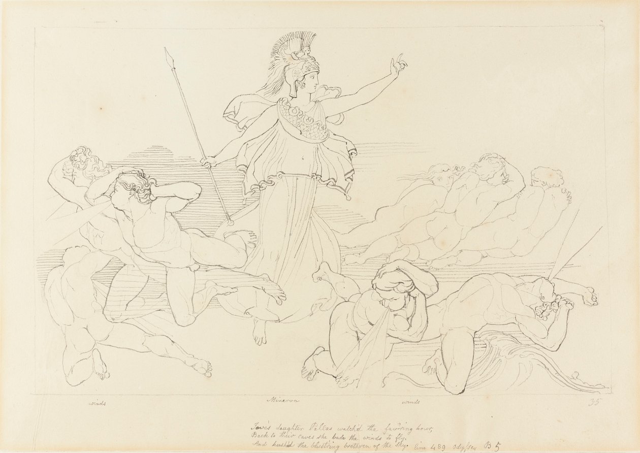 Athena ja tuulet tekijältä John Flaxman