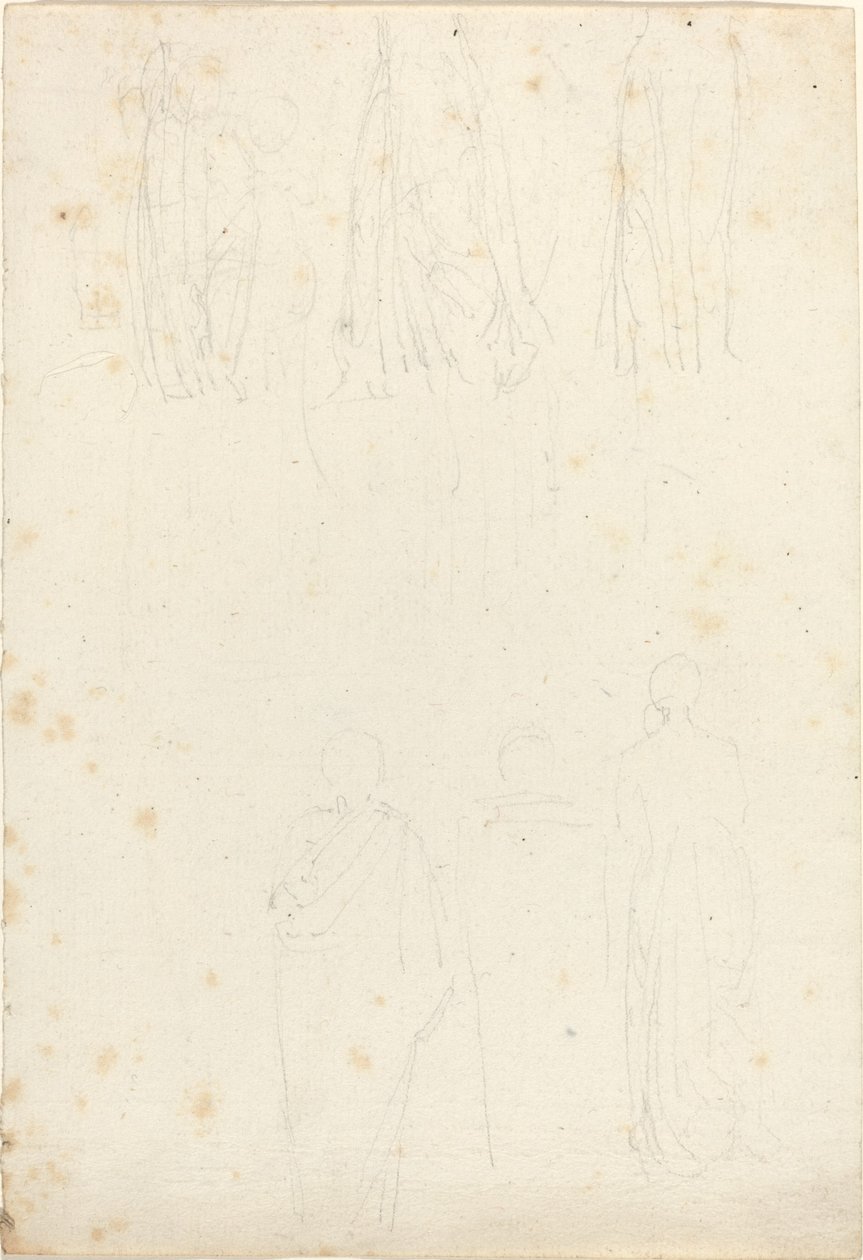 Sheet of Studies of Cooked Figuurit tekijältä John Flaxman
