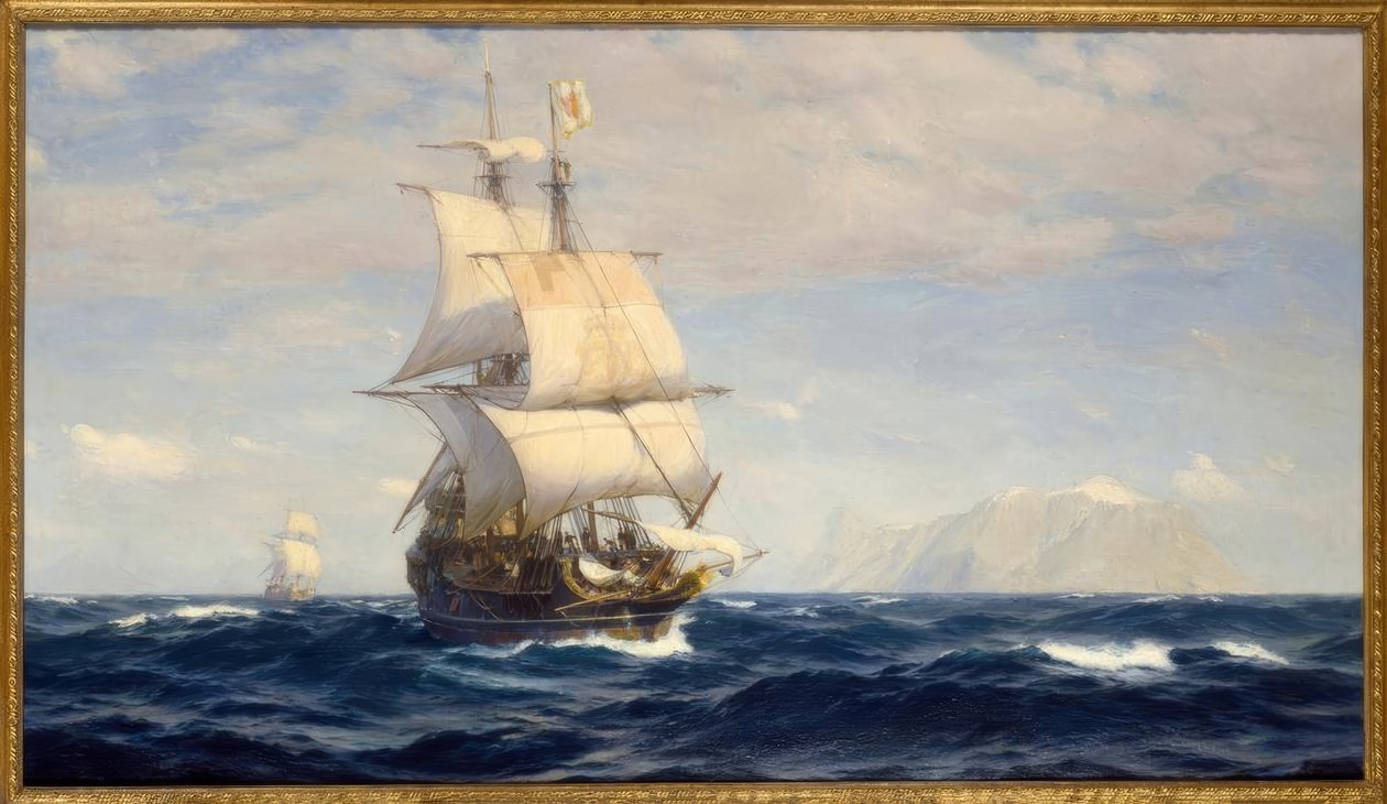 John Fraser: Magellan in der Meerenge / Gemälde tekijältä John Fraser