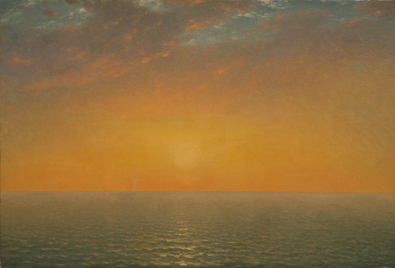 Auringonlasku merellä, 1872. tekijältä John Frederick Kensett