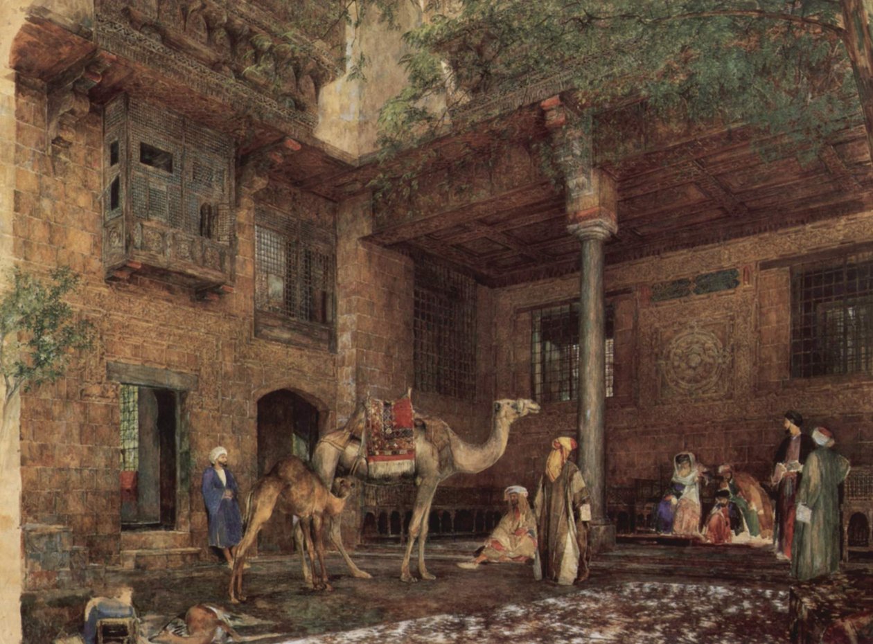 Taidemaalarin talon piha, Kairo tekijältä John Frederick Lewis