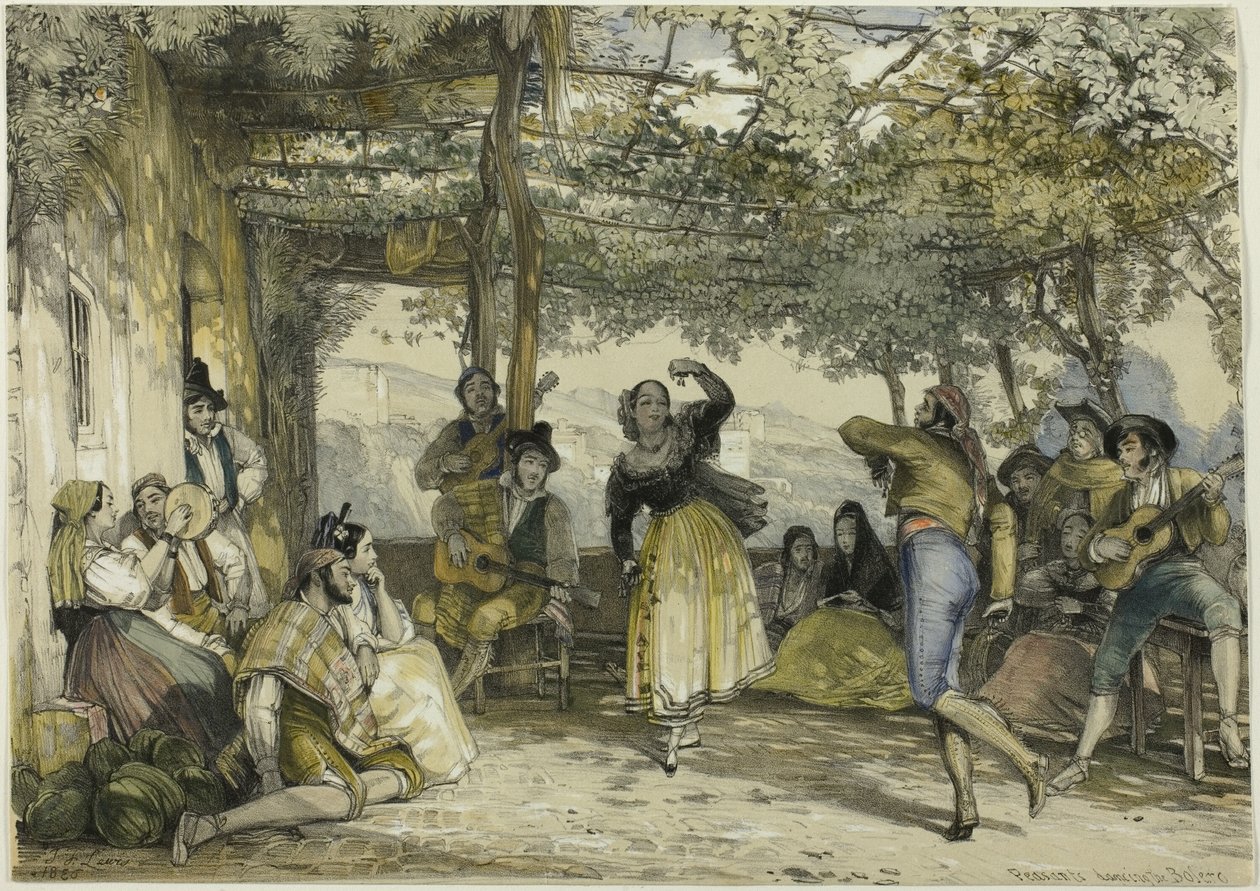 Camperols espanyols ballant el bolerofinès tekijältä John Frederick Lewis