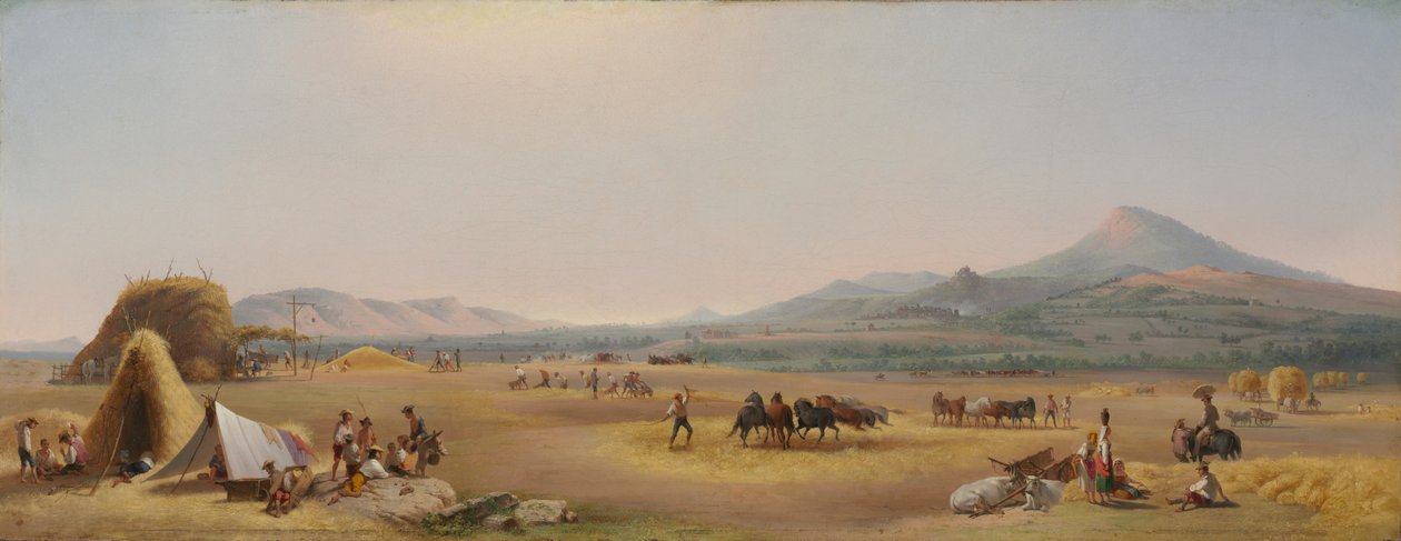 Sadonkorjuu Rooman Campagnalla, 1868. tekijältä John Gadsby Chapman