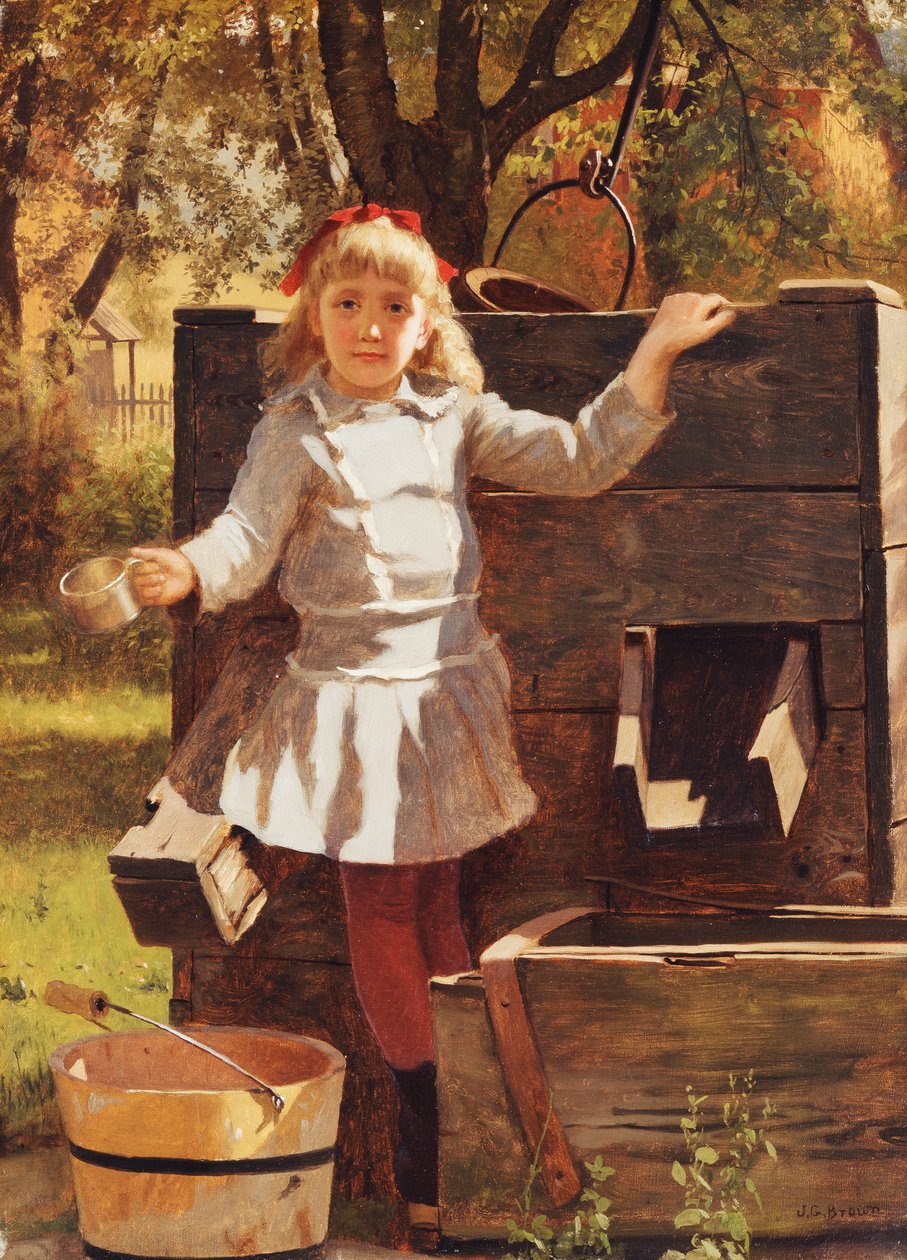 Juo drinkki, n. 1880 tekijältä John George Brown