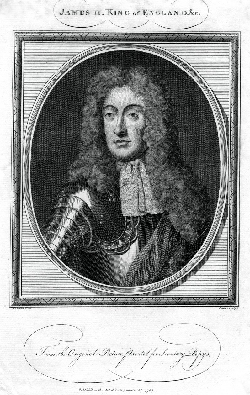 Englannin kuningas James II, 1787. tekijältä John Goldar