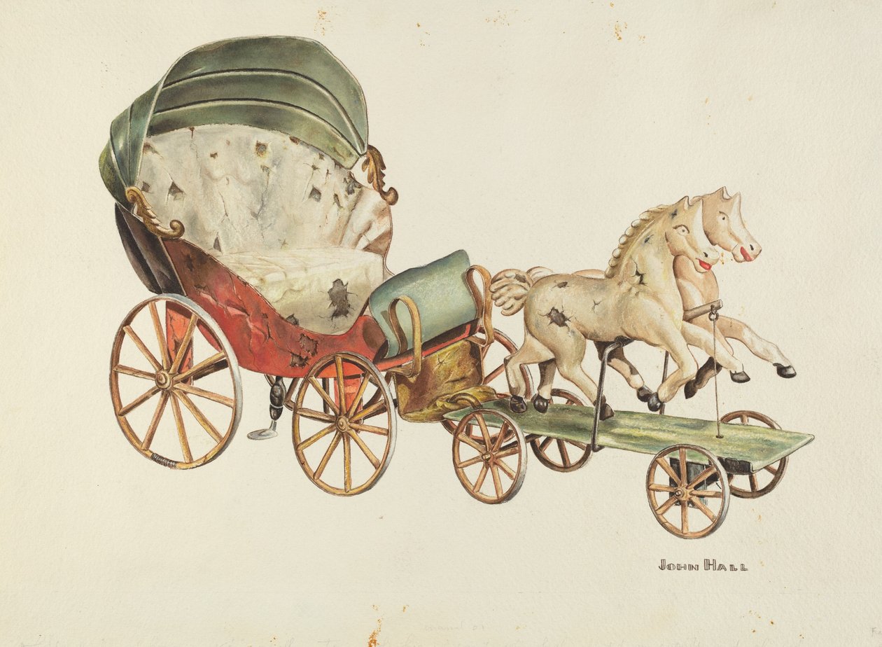 Calash ja hevoset, c. 1940. tekijältä John Hall