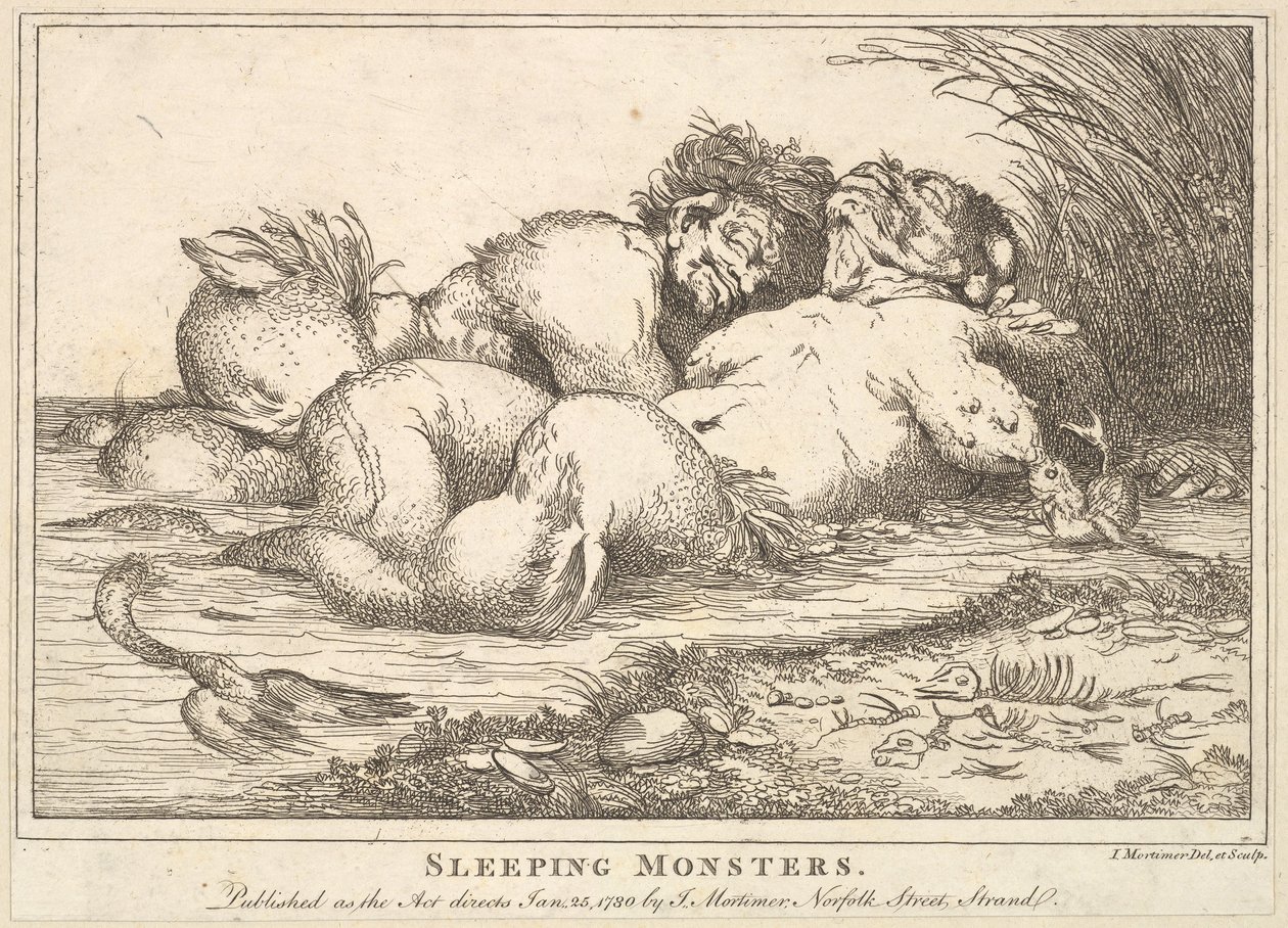 Sleeping Monsters, 25. tammikuuta 1780. tekijältä John Hamilton Mortimer