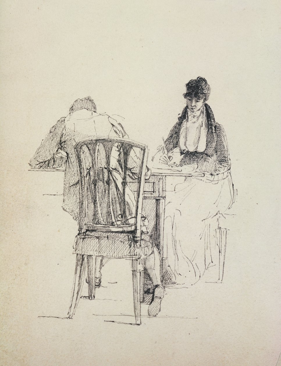 Lukeva mies, n. 1804-1830 tekijältä John Harden