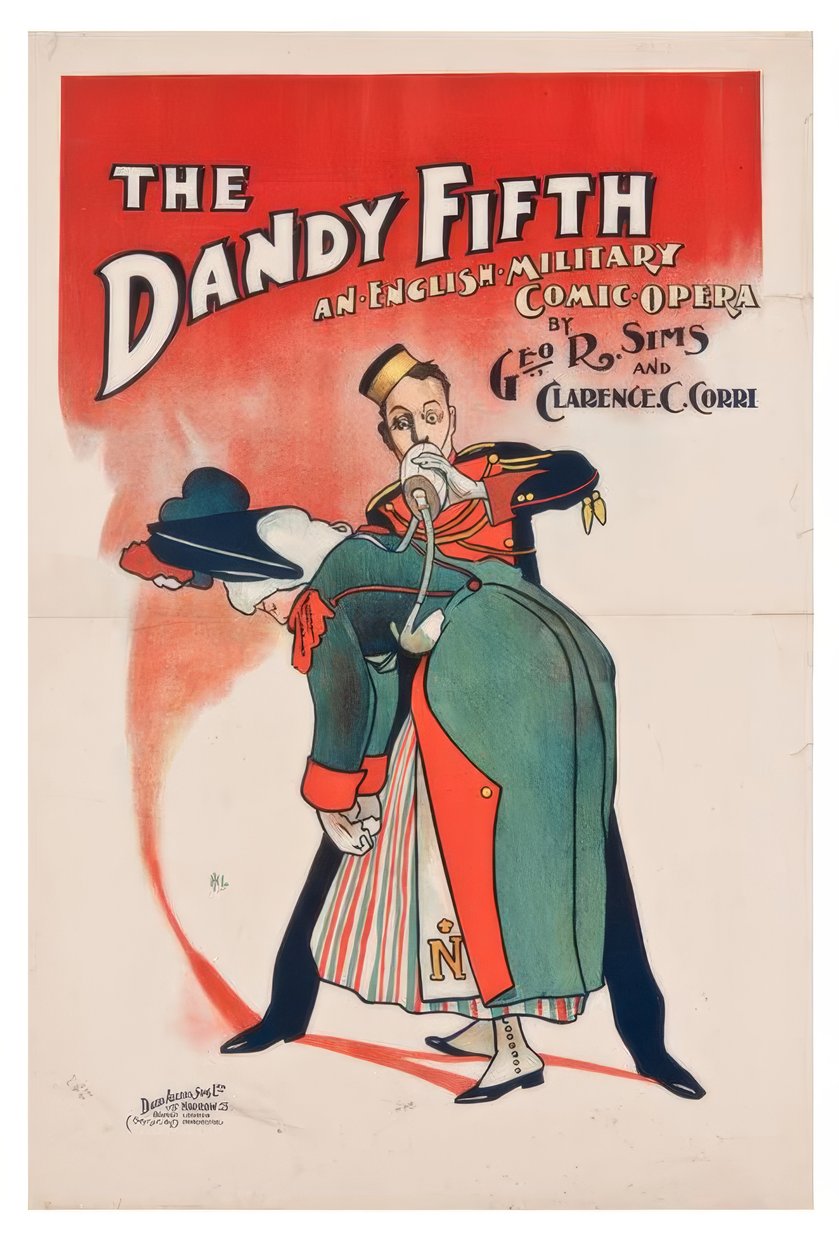 "The Dandy Fifth" / J. Hassall / juliste, 1898 tekijältä John Hassall