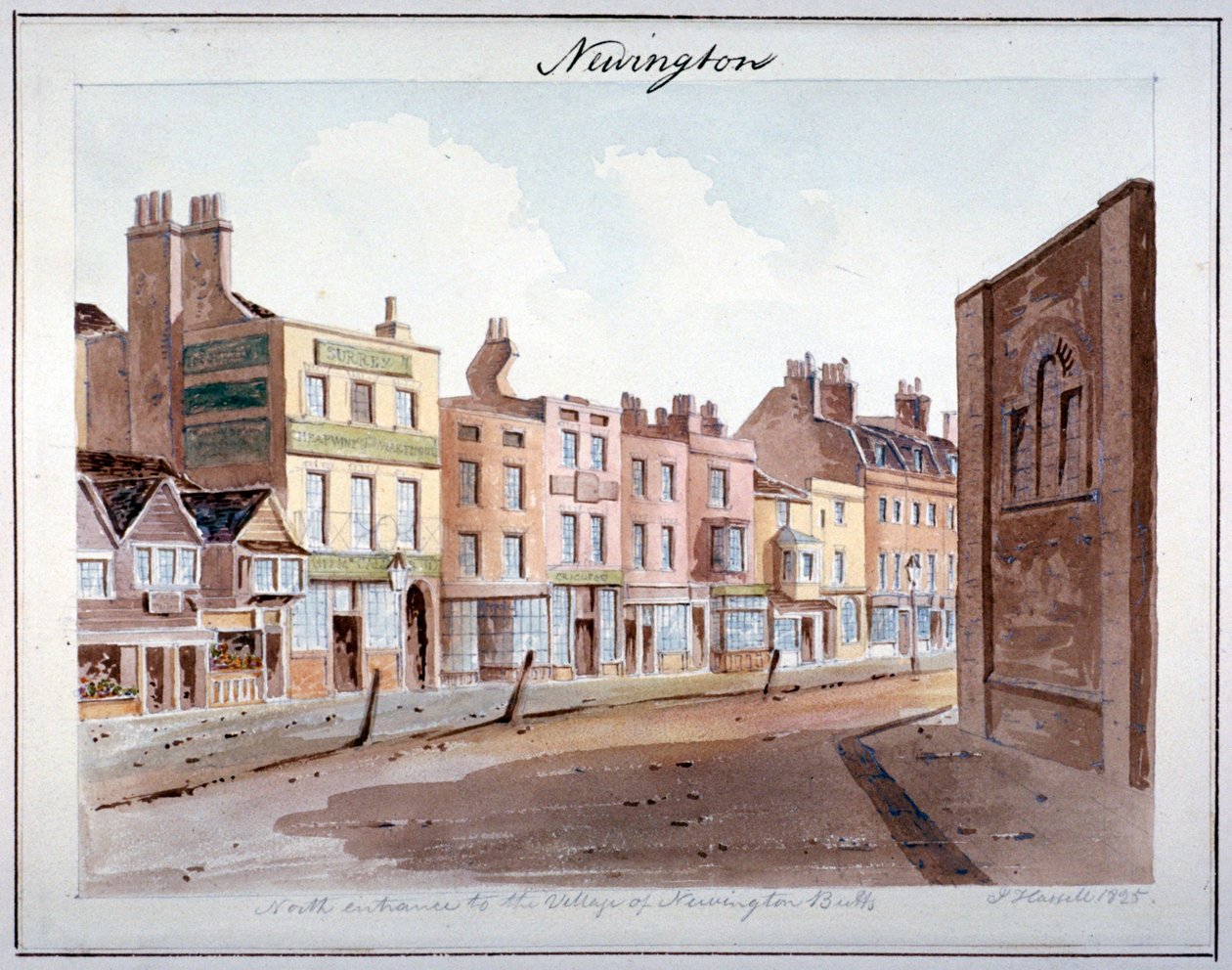 Newington, Southwark, Lontoo, 1825 tekijältä John Hassell