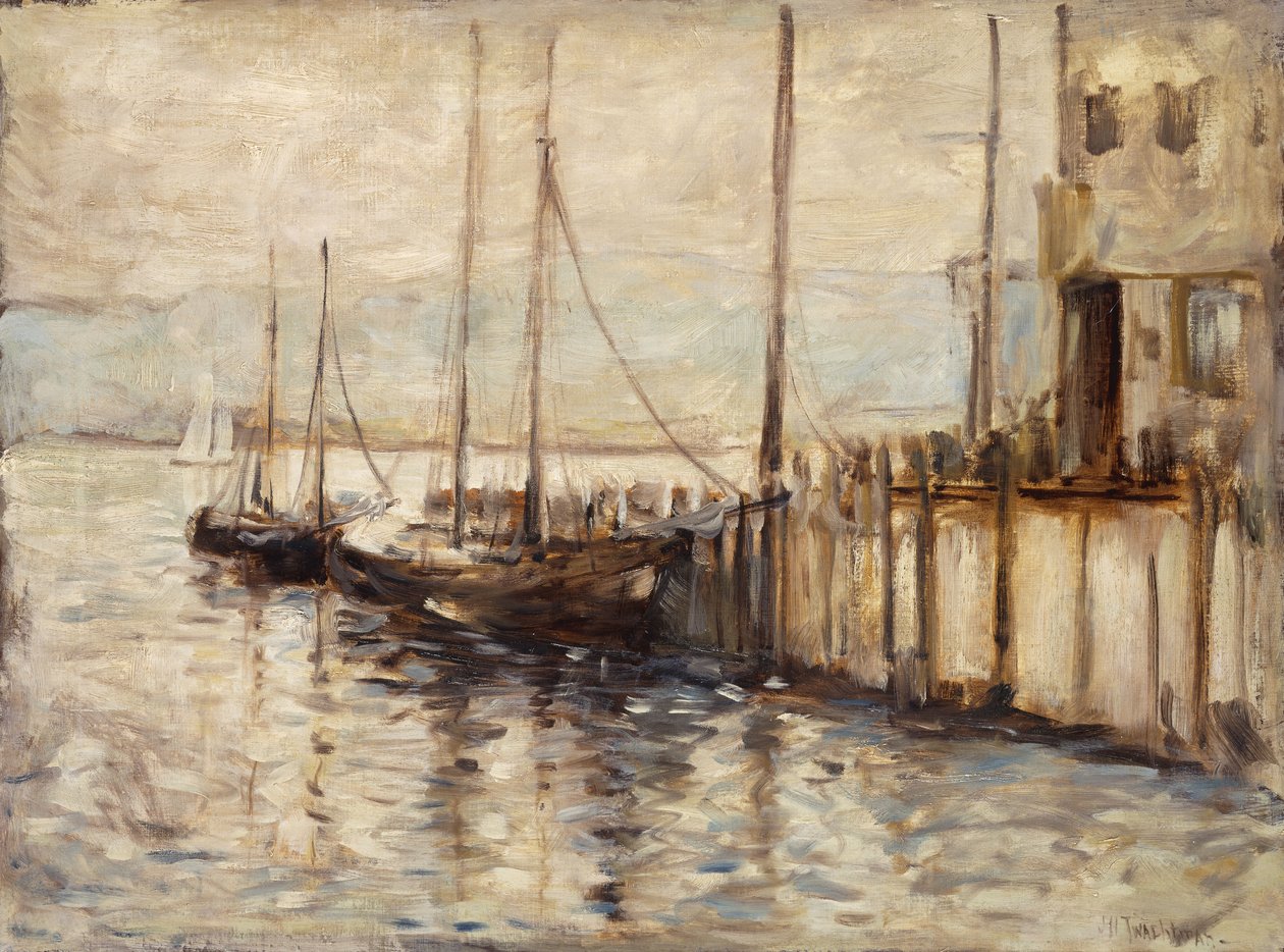 Kalastusvene satamassa, tekijältä John Henry Twachtman